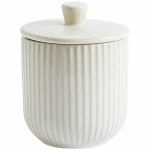 Small Ribbed Storage Jar, Charcoal