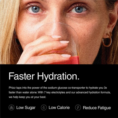 Phizz Caffeine 3-in-1 Hydration, Electrolytes and Vitamins Effervescent