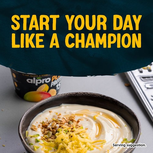 Alpro High Protein Tropical Fruit Dairy Free Soya Yoghurt Alternative