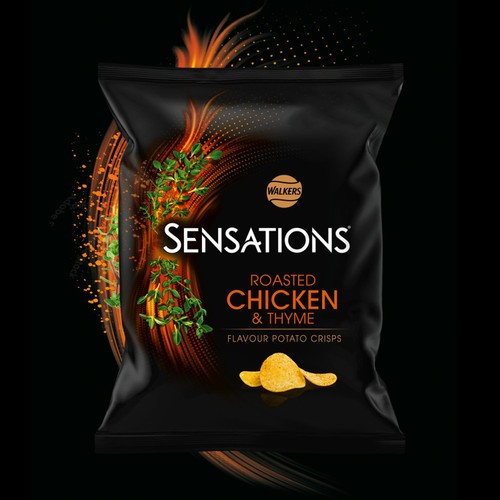 Sensations Roasted Chicken & Thyme Sharing Bag Crisps