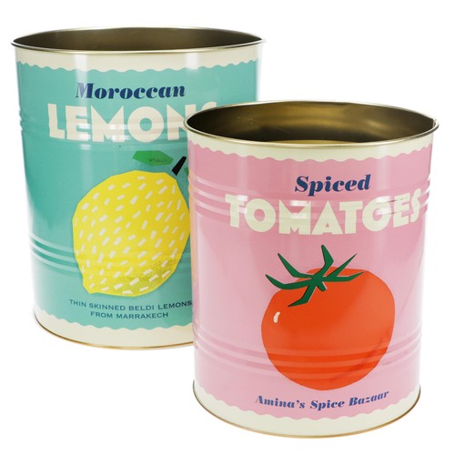 Rex London XL Storage Tins Lemon and Tomato