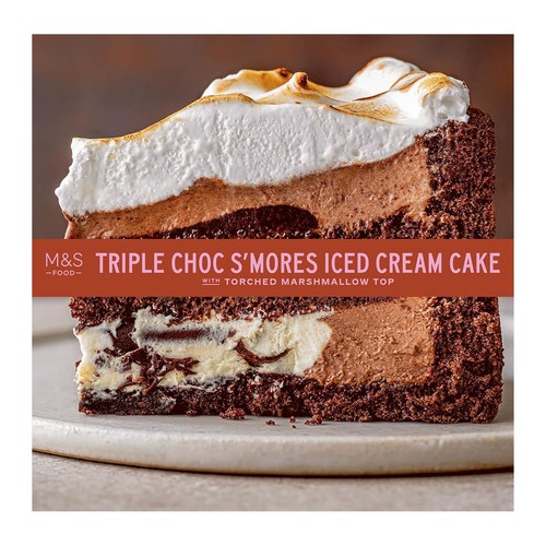 M&S Triple Choc S'Mores Iced Cream Cake