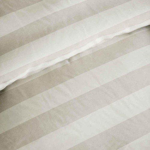 M&S Linen Striped Bedding Set, Single, Natural Mix