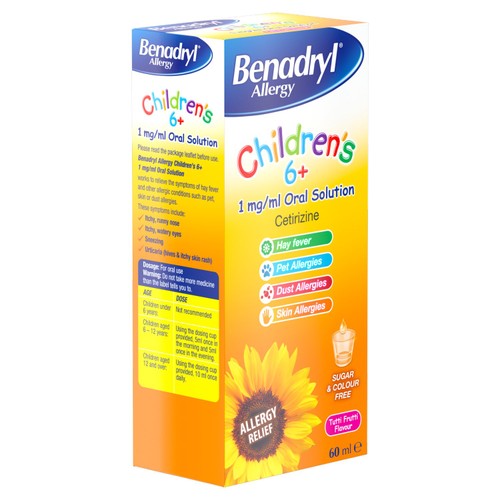 Benadryl Allergy Oral Solution for Children, 6+yrs