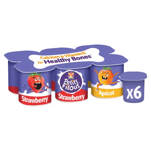 Petits Filous Kids Strawberry & Apricot Yoghurt Pots