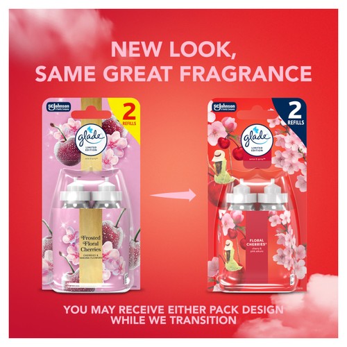 Glade Sense & Spray Air Freshener Twin Refill, Floral Cherries