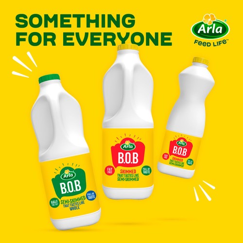 Arla BOB Skimmed Milk that Tastes like Semi-Skimmed