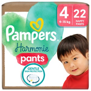 Pampers Harmonie Nappies Pants, Size 4 Essential Pack 22 per pack