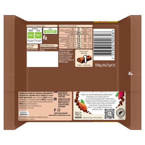 Aero Milk Chocolate Multipack