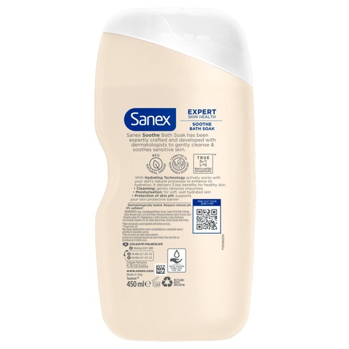 Sanex Expert Skin Health Sensitive Soothing Bubble Bath Soak