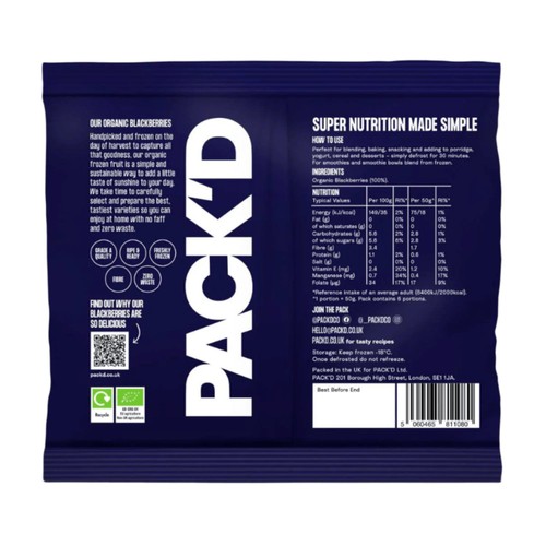 PACK'D Organic Blackberries
