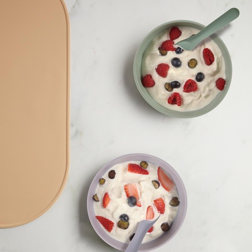Vital Baby Silicone Suction Feeding Bowl Set - Dusky Mauve