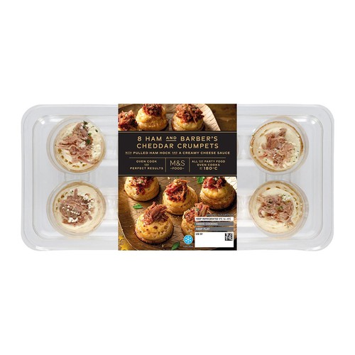 M&S 8 Ham and Barber's Cheddar Crumpets
