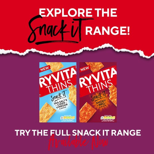 Ryvita Snack It Thins Sour Cream & Chive Flatbread Snacks