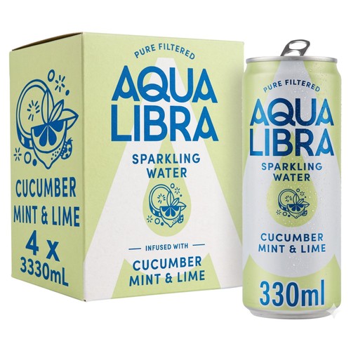 Aqua Libra Cucumber, Mint & Lime Infused Sparkling Water