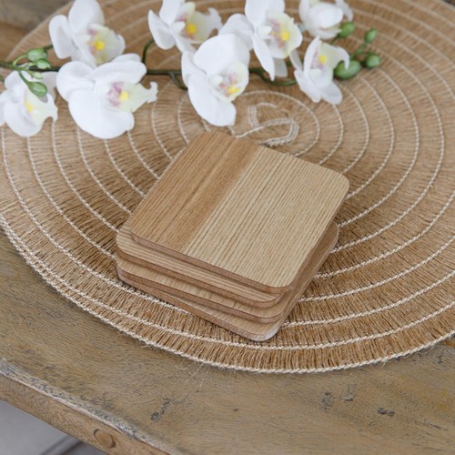 Creative Tops Oak Veneer Coasters