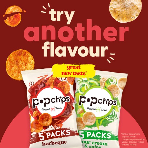 popchips Sour Cream & Onion Multipack Crisps