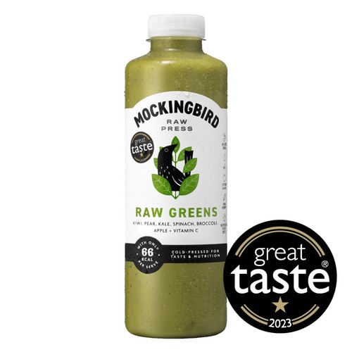 Mockingbird Raw Greens Smoothie, Kiwi, Spinach, Pear, Banana