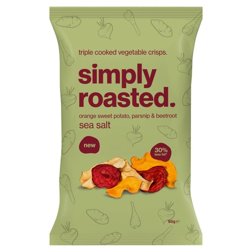 Simply Roasted Mixed Vegetable Crisps Sea Salt