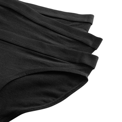M&S Girls Cotton Stretch Knickers, 9-10 Y, Black
