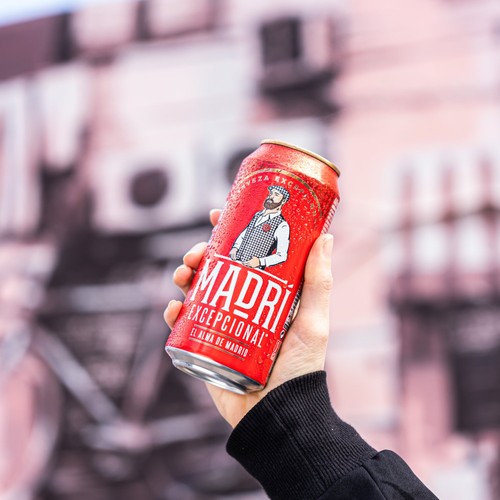 Madri Excepcional Premium Lager Beer Can