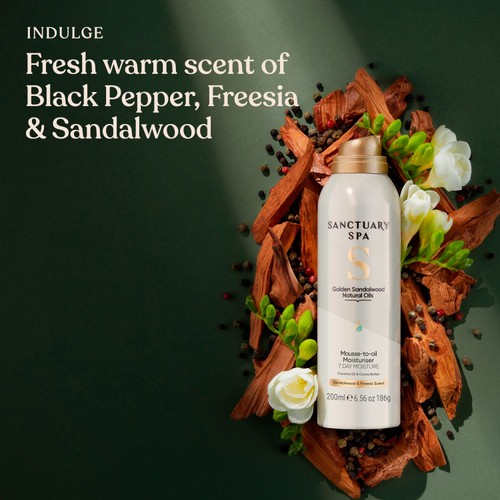 Sanctuary Spa Golden Sandalwood Natural Oils Mousse-to-Oil Moisturiser