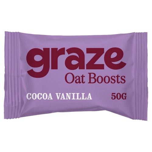 Graze Cocoa Vanilla Oat Boosts Flapjack Snack