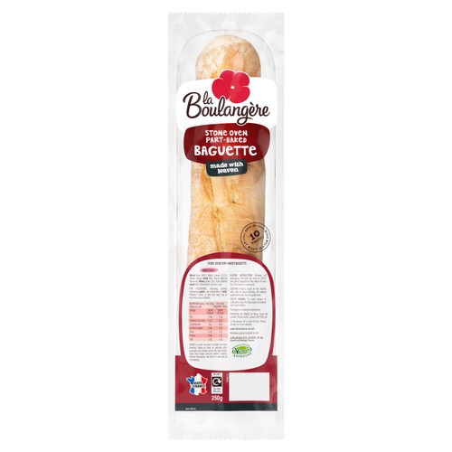 La Boulangere Plain Stone Oven Part-Baked Baguette