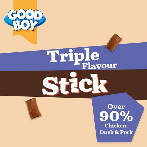 Good Boy Stick Dog Treat Triple Flavour