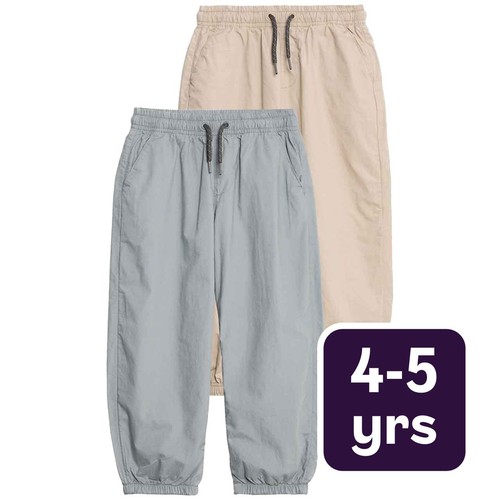M&S Pull On Trousers, 4-5 Years, Khaki