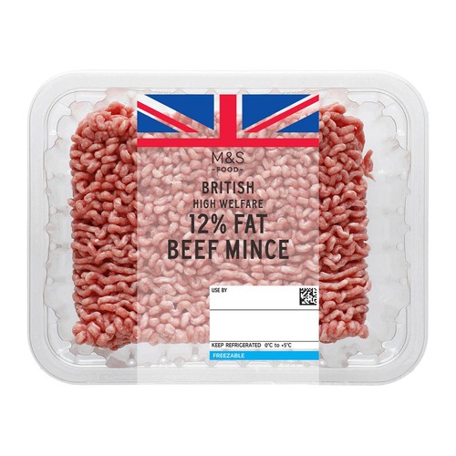 M&S British Beef Mince 12% Fat