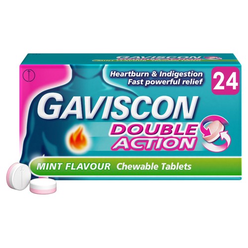Gaviscon Double Action Tabs Heartburn Indigestion Mint