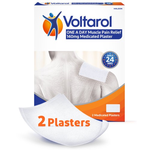 Voltarol One a Day Muscle Pain Relief Medicated Plaster Patches, 2