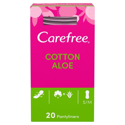 Carefree Breathable Pantyliners with Aloe Single Wrapped