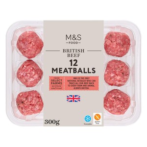 M&S Select Farms British 12 Beef Meatballs