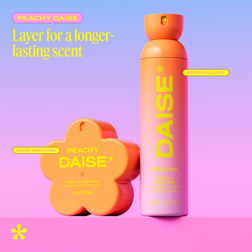 DAISE Peachy All Body Spray & Deodorant in Berry & Mandarin