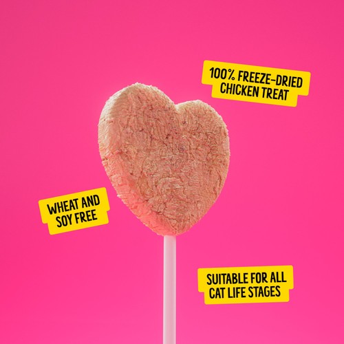 BONKERS Purrpops Freeze Dried Tuna Flavoured Lollipop Cat Treats