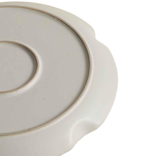 M&S Crimped Scallop Dinner Plate, Cream