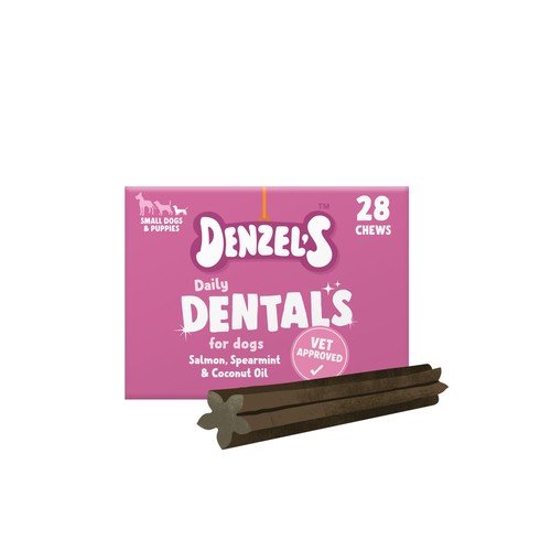 Denzel's Puppy Dental Sticks, Salmon, Spearmint & Coconut Oil