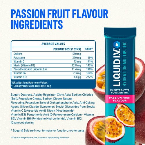 LIQUID IV Hydration PassionFruit Electrolytes