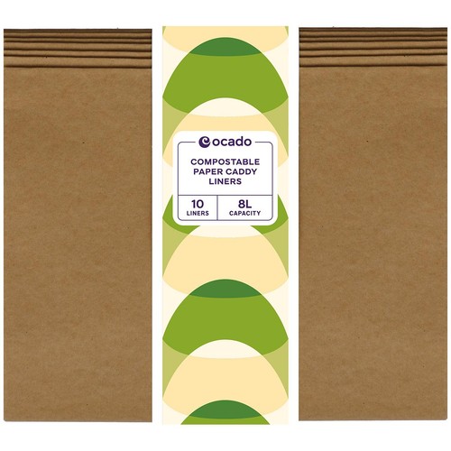 Ocado Compostable Paper Caddy Liners 8L