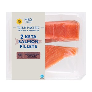 M&S 2 Wild Keta Boneless Salmon Fillets