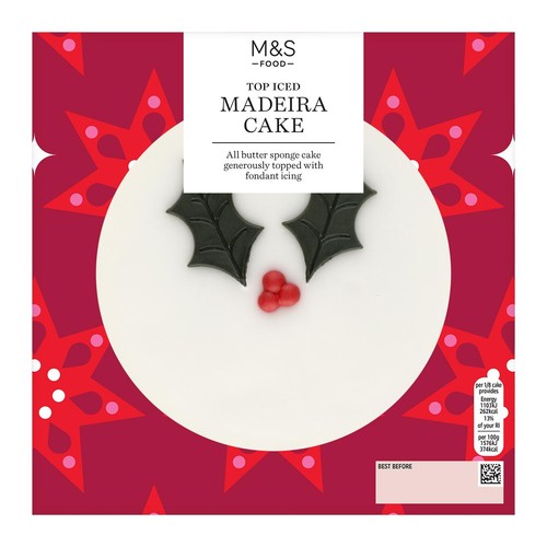 M&S Top Iced Madeira Cake