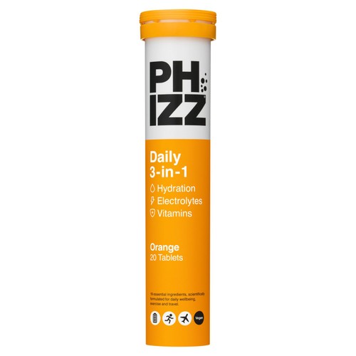 Phizz Orange 3-in-1 Hydration, Electrolytes & Vitamins Effervescent