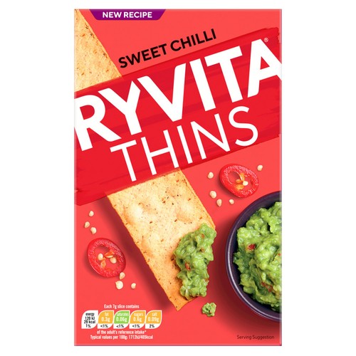 Ryvita Thins Sweet Chilli Flatbread Crackers