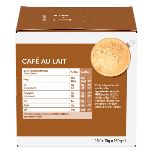 Nescafe Dolce Gusto Cafe Au Lait Pods