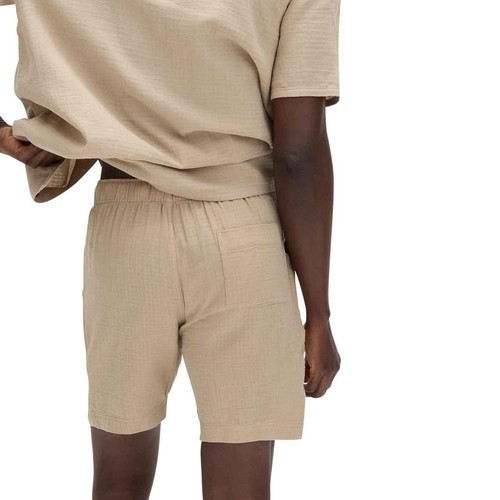 M&S Mens Pure Cotton Woven Loungewear Shorts, XL, Putty Mix