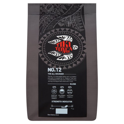 Tiki Tonga Blend No.12 Whole Coffee Beans, 227g Tiki Tonga Blend No.12 Whole Coffee Beans, 227g