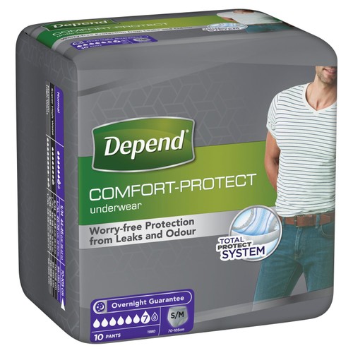 Depend Comfort Protect S/M Incontinence Pants Men
