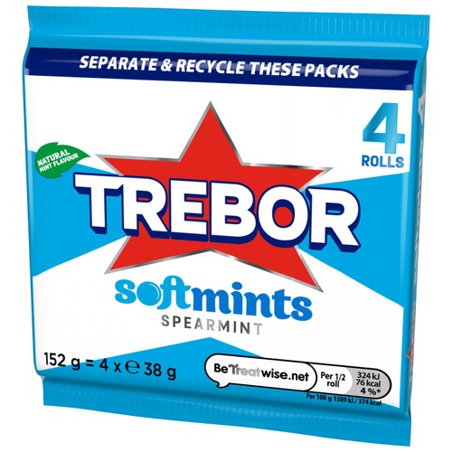 Trebor Softmints Spearmint Mint Rolls